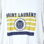 Load image into Gallery viewer, 【中古】サンローラン Saint Laurent ロゴTシャツ ヴィンテージ加工 カジュアル くすみホワイト 白 h0315h008
