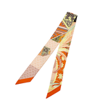 画像をギャラリービューアに読み込む, 【中古】エルメス HERMES ツイリー Chaval Phoenix オレンジ シルクスカーフ i1124tq00998
