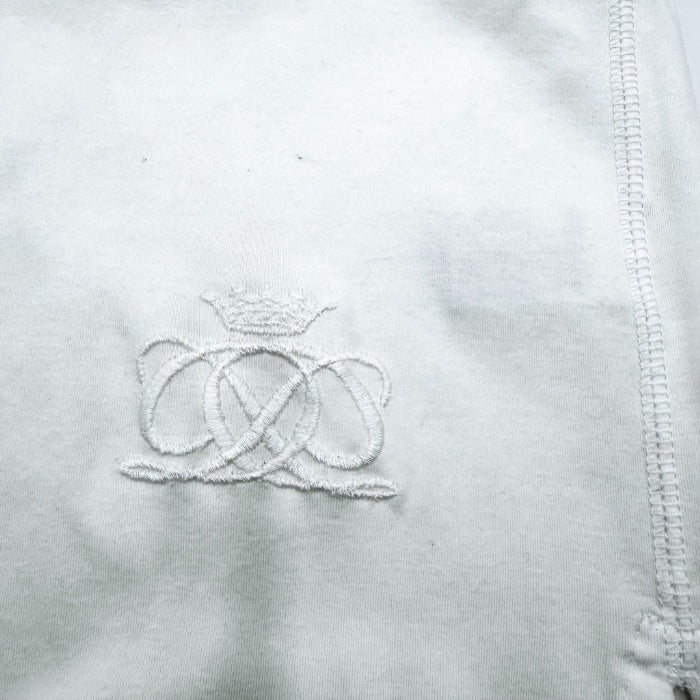 ドゥロワー Drawer コットンTシャツ レディース 白 半袖 シンプル 上質 ベーシック ロゴ刺繍入り カジュアル 大人きれいめ