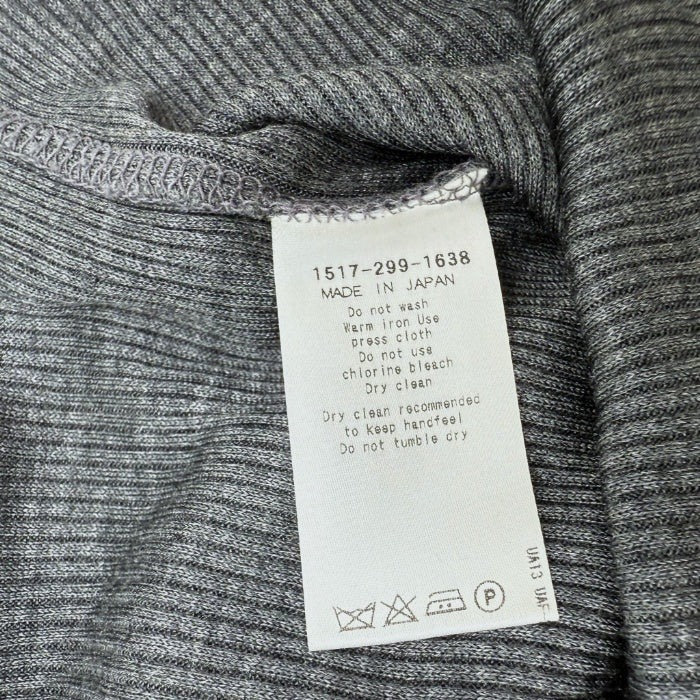 【中古】ドゥロワー Drawer 細リブタンクトップ 胸元リボン シルク 薄手 透け感 チャコールグレー i0623k0010