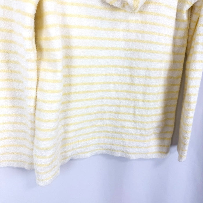 【中古】ジェラートピケ gelato pique パーカー 薄手 もこもこ ボーダー パステルカラー イエロー ピンク i0410wq0182