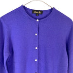 将图片加载到图库查看器，【中古】ドゥロワー Drawer ニットカーディガン カシミヤ クルーネック パープル 紫 i0925i00715
