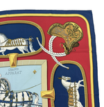 将图片加载到图库查看器，【中古】エルメス HERMES カレ90 盛装の馬 GRAND APPARAT スカーフ シルク100％ j0213aq009121
