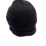 将图片加载到图库查看器，【中古】モンクレール MONCLER ニット帽 ビーニー ニットキャップ ロゴワッペン ブラック 黒 i0606aq00847
