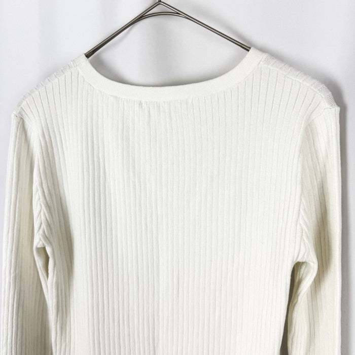 【中古】ウヴラージュクラス OUVRAGE CLASSE リブカットソー 後ろスナップ カジュアル オフホワイト 白系 i0417m0250