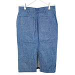 画像をギャラリービューアに読み込む, 【中古】ハイク HYKE デニムスカート ライトブルー コットン100% 日本製 サイズ2 i1031h0138
