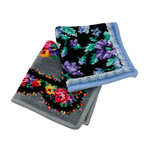 Load image into Gallery viewer, 【中古】フェイラー FEILER ハンカチ 2枚セット 花柄 ブラック グレー シュニール織 綿100％ i0728tq0041
