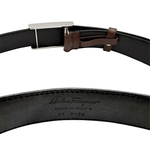 画像をギャラリービューアに読み込む, 【中古】フェラガモ Ferragamo ベルト ブラウン レザー シルバーバックル j0712oq02828
