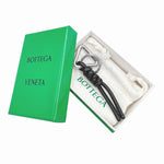 Load image into Gallery viewer, 【中古】ボッテガヴェネタ BOTTEGA VENETA キーリング トライアングル カラビナ レザー ブラック j0805dq009132

