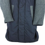 画像をギャラリービューアに読み込む, 【中古】ENFOLD エンフォルド 中綿ダウンコート ネイビー×グレー 36 異素材切替 フード付き i1226t00635
