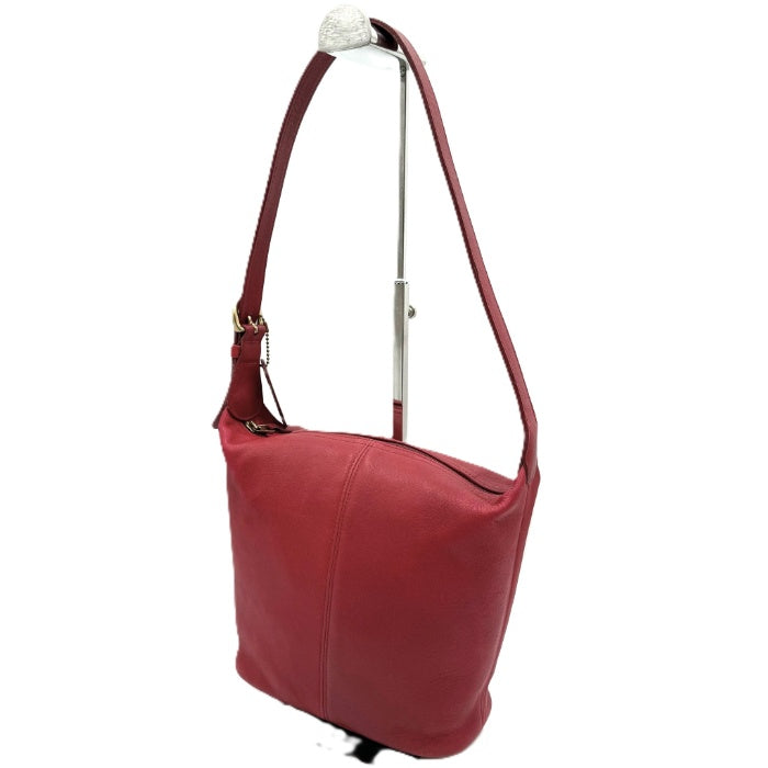 【中古】コーチ COACH ワンショルダーバッグ オールドコーチ レザー レッド くすみレッド 赤 i0810oq00169