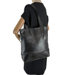 Load image into Gallery viewer, 【中古】aniary アニアリ レザートートバッグ ブラック 黒 本革 A4収納可 i1013tq00320
