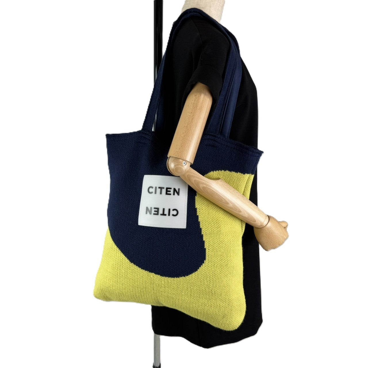 【中古】CITEN シテン ニット トートバッグ イエロー 軽量 i1024oq0076