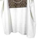 将图片加载到图库查看器，【中古】コーチ COACH Tシャツ ロゴプリント シグネチャープリント カジュアル オフホワイト ベージュ系 i0522lq00517
