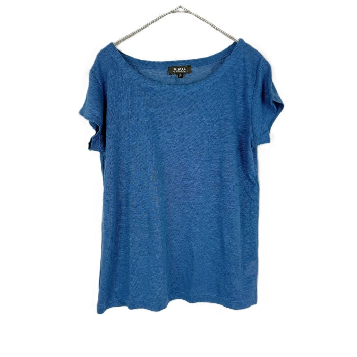 【中古】アーペーセー A.P.C. リネンカットソー 麻 半袖 杢ブルー 青 i0703n0215