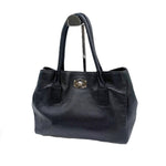 Load image into Gallery viewer, 【中古】フルラ FURLA ハンドバッグ シンプル レザー ブラック系 シルバー i0522lq02510
