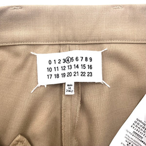 【中古】メゾンマルジェラ Maison Margiela テーパードパンツ ハイウエスト 上品 美シルエット ベージュ系 h0315h009