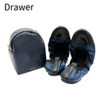 画像をギャラリービューアに読み込む, 【中古】ドゥロワー DRAWER ノベルティ 室内履き フラットシューズ スリッパ ネイビー j0518h0026
