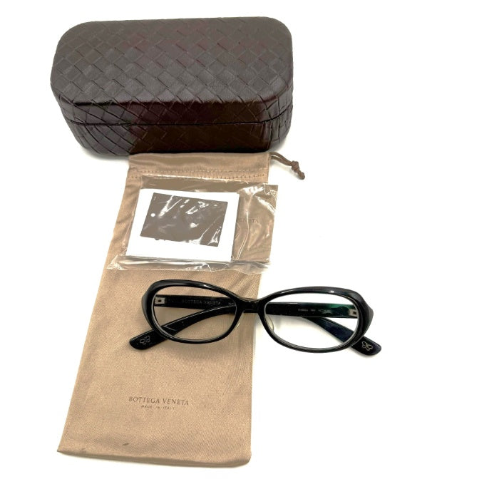 【中古】ボッテガヴェネタ BOTTEGA VENETA めがね 眼鏡 メガネ 度入り 黒縁 黒フレーム i0606aq00552