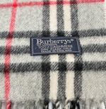 画像をギャラリービューアに読み込む, 【中古】バーバリー BURBERRY マフラー ノバチェック グレー カシミヤ100％ j0215pq00842
