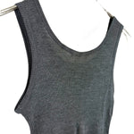 Load image into Gallery viewer, 【中古】ドゥロワー Drawer 細リブタンクトップ 胸元リボン シルク 薄手 透け感 チャコールグレー i0623k0010
