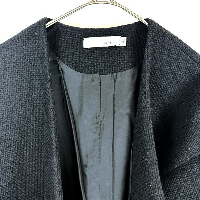 【中古】KNOTT ノット TOMORROWLAND 日本製 ファー付き ウールコート ベスト付き 2WAY i0807n0018