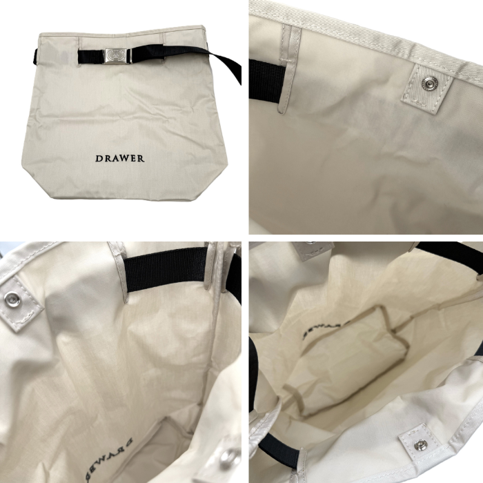 【中古】ドゥロワー Drawer ノベルティ ワンショルダーバッグ ベルト ライトベージュ ブラック i0811y0036