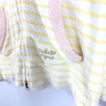 将图片加载到图库查看器，【中古】ジェラートピケ gelato pique パーカー 薄手 もこもこ ボーダー パステルカラー イエロー ピンク i0410wq0182
