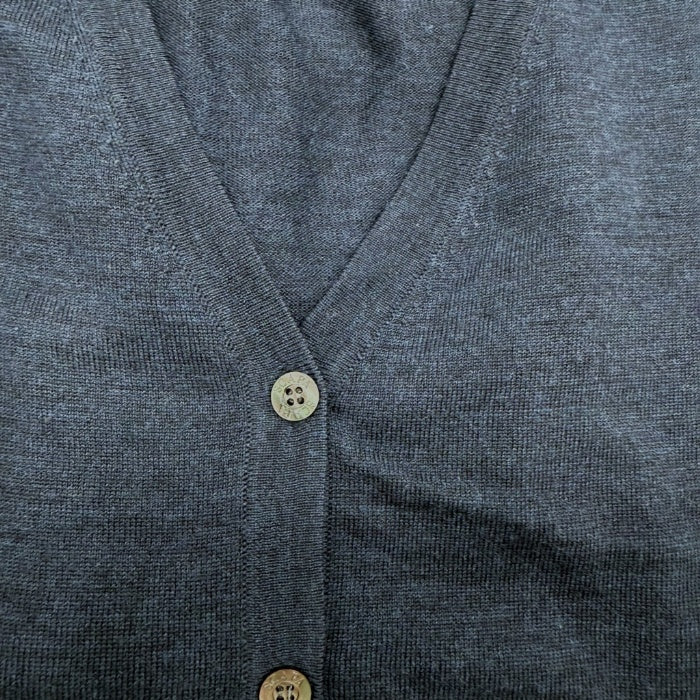 【中古】スキャパ SCAPA カーディガン 長袖 Vネック シンプル ウール ネイビー 紺 i0807n0213