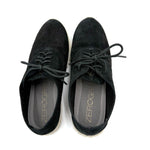 画像をギャラリービューアに読み込む, 【中古】コールハーン COLE HAAN スニーカー スエード パンチング オックスフォード風 軽量 ブラック 黒 i0717n00414
