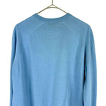 画像をギャラリービューアに読み込む, 【中古】Drawer ドゥロワー コットンシルク クルーネックニット ブルー 長袖 i1104y00214
