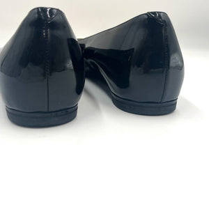 【中古】ロジェヴィヴィエ ROGER VIVIER ローヒールパンプス パテント トランペット ゴールドバックル ブラック 黒 h0723rq00523