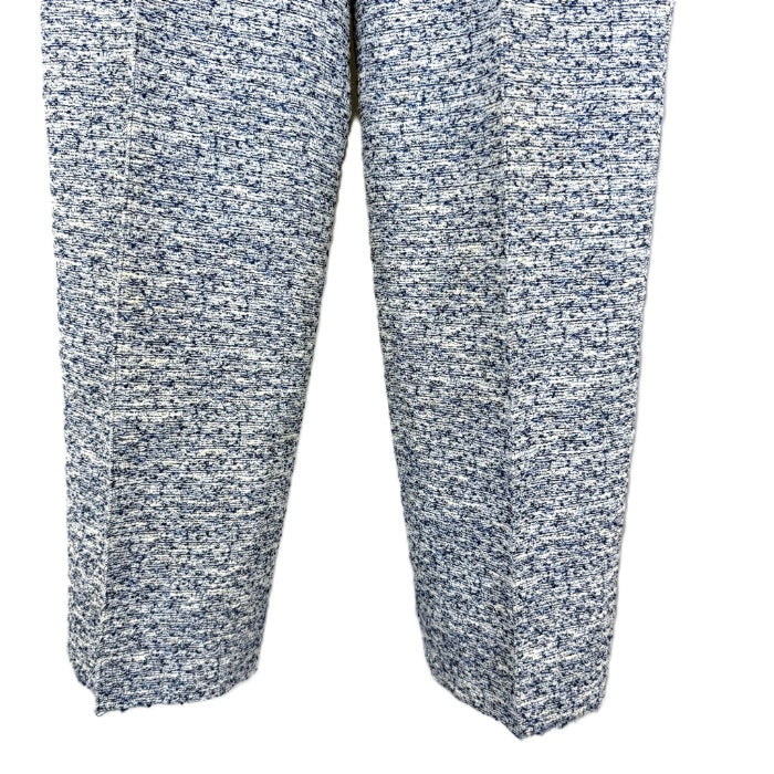 【中古】ドゥロワー Drawer テーパードパンツ ツイード ミックス生地 ブルー系 ホワイト i0619a00357