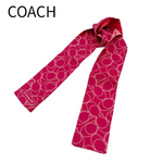 画像をギャラリービューアに読み込む, 【中古】COACH コーチ ミニスカーフ シグネチャー ピンク レディース j0618lq0165
