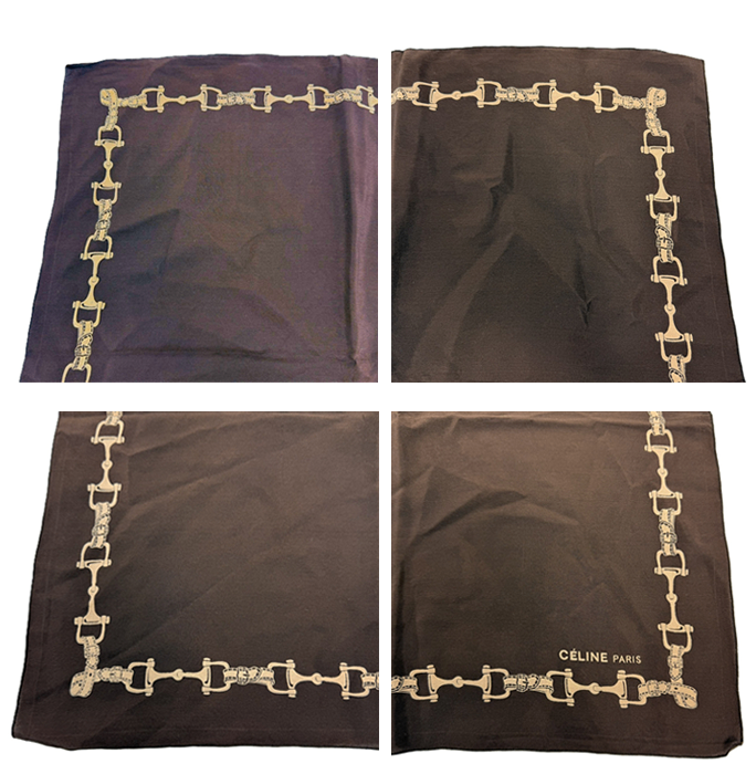 【中古】CELINE セリーヌ スカーフ 3点セット ビット柄 大判 シルク100％ i0727tq00813