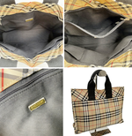 画像をギャラリービューアに読み込む, 【中古】バーバリー BURBERRY トートバッグ ノバチェック ベージュ ハンドバッグ レディース A4収納可 i1029pq00135
