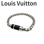 将图片加载到图库查看器，【中古】ルイヴィトン LOUIS VUITTON ブラスレ チェーン モノグラム ブレスレット j0805dq010167
