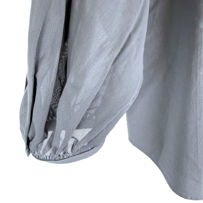 【中古】ドゥロワー Drawer バルーンスリーブブラウス 切り替え シアー 透け感 プルオーバー ライトグレー i0818o00325