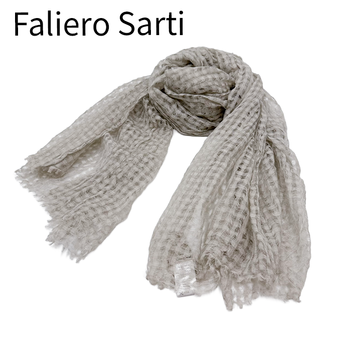 中古】ファリエロサルティ Faliero Sarti ストール グレー 大判