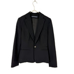 画像をギャラリービューアに読み込む, 【中古】Ralph Lauren ラルフローレン テーラードジャケット ブラック フォーマル 通勤 ビジネス スーツ上 i0430n00410
