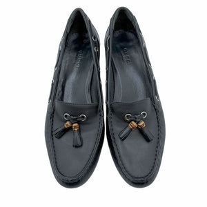 中古】グッチ GUCCI タッセル ローファー ブラック レザー 36.5 