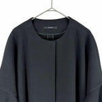 画像をギャラリービューアに読み込む, 【中古】NOUQUE ヌーク 黒 コート フレアスリーブ 新品タグ付き ブラック ノーカラー i1229m01112
