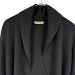 将图片加载到图库查看器，【中古】デプレ DES PRES カーディガン 襟付き ボタンレス ガウン風 ウール カシミヤ ブラック 黒 i0515n0043
