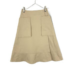 Load image into Gallery viewer, 【中古】ドゥロワー Drawer スカート 台形 ひざ丈 パッチポケット シンプル コットン ベージュ i0624h00621
