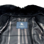 将图片加载到图库查看器，【中古】BURBERRY バーバリー ファー付きコート レディース ロング ウール フォックスファー i0606aq01427
