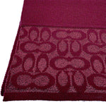 将图片加载到图库查看器，【中古】COACH コーチ マフラー ニット ストール 防寒 ボルドー i0410wq0345
