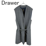 画像をギャラリービューアに読み込む, 【中古】ドゥロワー Drawer ウールジレ ベルト付き グレー レディース 38 j0128n00260
