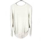 将图片加载到图库查看器，【中古】ウヴラージュクラス OUVRAGE CLASSE リブカットソー 後ろスナップ カジュアル オフホワイト 白系 i0417m0250
