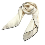 将图片加载到图库查看器，【中古】クリスチャンディオール Christian Dior スカーフ ロゴ生地 光沢 アイボリー ネイビー i0601oq00328
