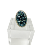 画像をギャラリービューアに読み込む, 【中古】agete アガタ 天然石 シルバーリング 大ぶり オーバルストーン 青 i1013tq02810
